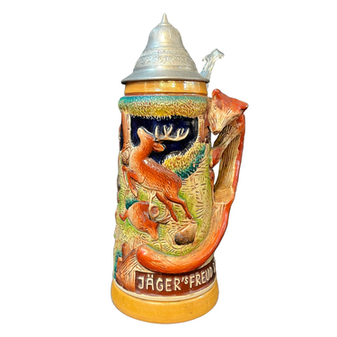 Shopero de Porcelana Alemán Gran Tamaño ‘Jäger’s Freud Die Grüne Heid’ Bucarest Art & Antiques