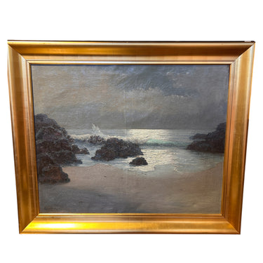 M. Casanova Vicuña - Óleo sobre tela ‘Mar de noche’ Bucarest Art & Antiques
