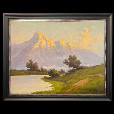 Benito Ramos Catalán - Óleo sobre tela ‘Atardecer en el Cajón del Maipo’ Bucarest Art & Antiques