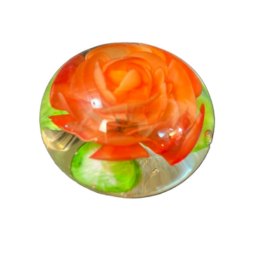 Pisapapel miniatura murano con rosa mediado s.xx Bucarest Art & Antiques