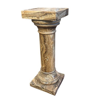 Columna europea Mármol veteado base cuadrada Bucarest Art & Antiques