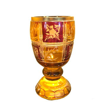 Hermosa copa de Cristal de Bohemia