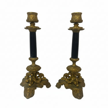 Pareja de candelabros franceses estilo Napoleón III fines s.XIX Bucarest Art & Antiques