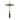 Crucifijo de madera con Cristo en marfil plata y terminaciones en pan de oro fines s.XIX