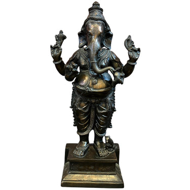 Escultura India de bronce de Ganesha Bucarest Art & Antiques