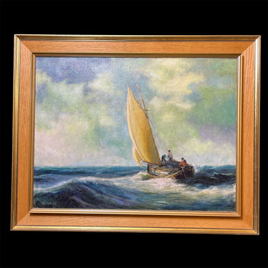 Manuel Maldonado 'Manoly' - Óleo sobre tela 'Altamar' Puerto Montt 1978 Bucarest Art & Antiques