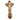Crucifijo en madera tallada estilo selva negra con Cristo en Marfil fines s.XIX