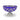 Frutera francesa de cristal doble azul cobalto