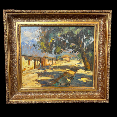 Pacheco Altamirano - óleo sobre madera ‘Sombras de campo’ Bucarest Art & Antiques
