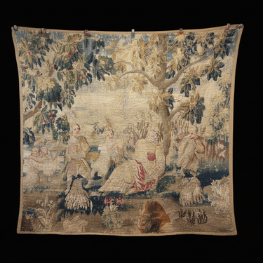 Tapicería francesa 'Escena romántica en el bosque' s.XVIII Bucarest Art & Antiques
