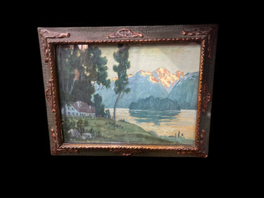 Anónimo - Acuarela ‘Paisaje del lago Ranco’ Bucarest Art & Antiques