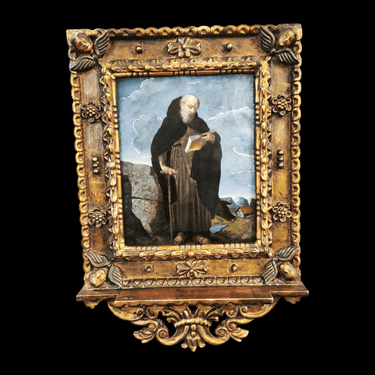 Anónimo - Óleo sobre madera 'San Benito' Bucarest Art & Antiques