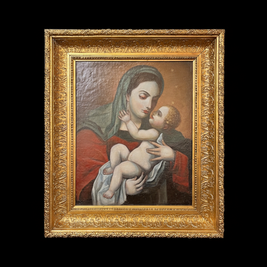 Anónimo- Óleo sobre tela ‘Virgen y niño’ Bucarest Art & Antiques