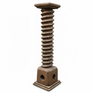 Antiguo tornillo de madera para prensa de hacer vino Bucarest Art & Antiques