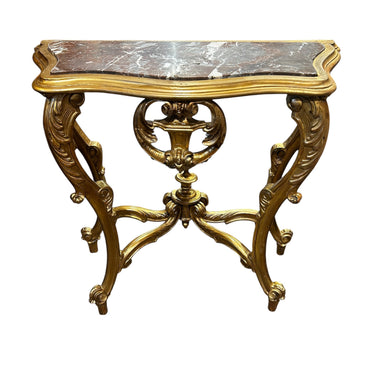 Arrimo de madera estilo Luis XV con superficie de mármol Bucarest Art & Antiques
