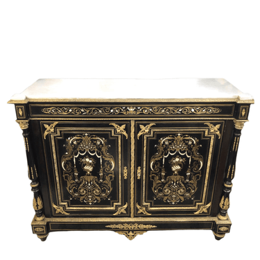 Boulle Frances dos puertas estilo imperio incrustaciones nácar y marfil Colección Exclusiva