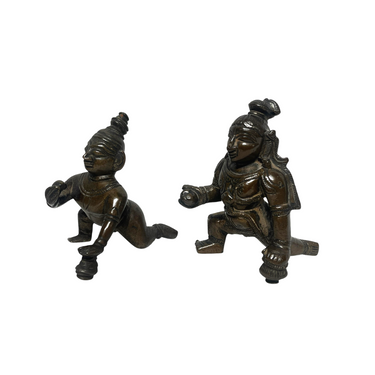 Foto de presentación mejorada — Par de figuras de bronce ´Bala krishna´