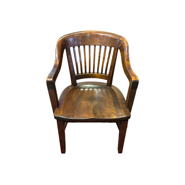 Foto de presentación mejorada — Sillón de escritorio Inglés en caoba maciza