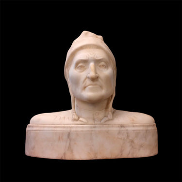 Busto en alabastro de Dante Bucarest Art Gallery