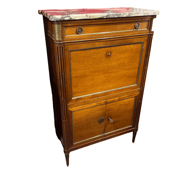 Chiffonier secretaire mármol blanco estilo Luis XVI francés Bucarest Art & Antiques