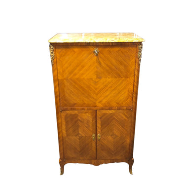 Chiffonier Secretaire marqueteria mármol amarillo Bucarest Art & Antiques