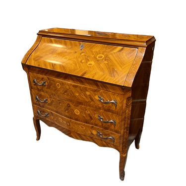 Comoda escritorio bureau de pente moderno marquetería floral Bucarest Art & Antiques