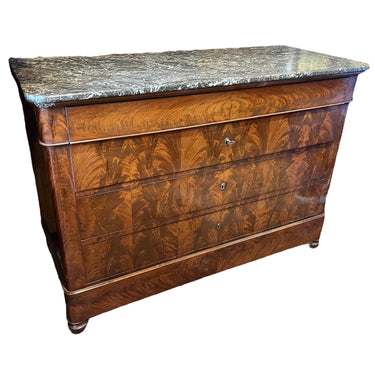 Cómoda francesa caoba y mármol negro Bucarest Art & Antiques