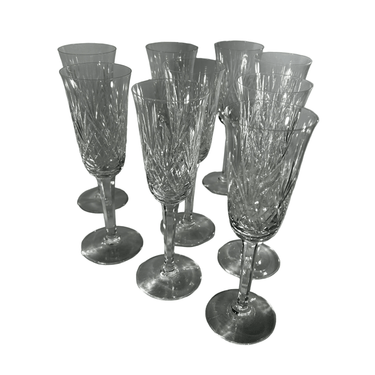 Copas francesas de cristal tallado espumante 8 personas Bucarest Art & Antiques
