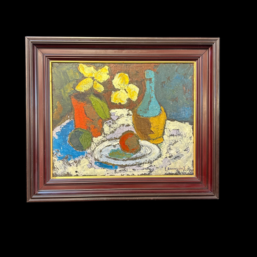 Eduardo Ossandon - Óleo sobre tela ‘Bodegón con flores’ Colección Exclusiva
