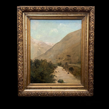 Enrique Swinburn – Óleo ‘Paisaje río y montañas’ Consignación