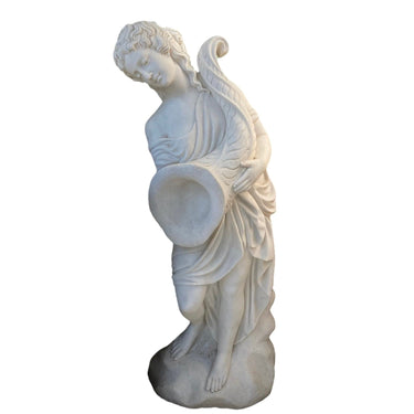 Escultura de mármol - Mujer con cuerno de la abundancia Especial Jardín