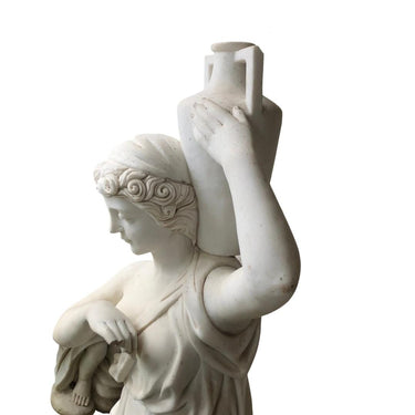 Escultura de mármol - Mujer con vasija Especial Jardín