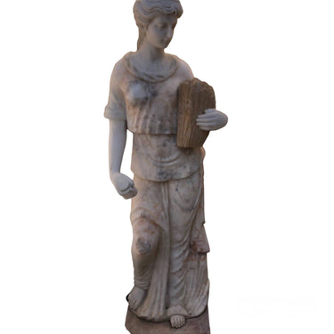 Escultura de mármol y cuarzo - Mujer con trigal Especial Jardín