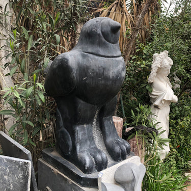 Escultura de pájaro estilo botero en mármol Especial Jardín