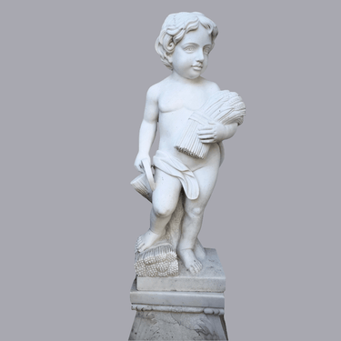 Escultura en mármol - niño con trigo Bucarest Art & Antiques