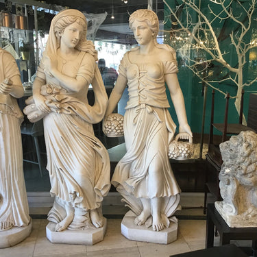 Escultura mármol - Las cuatro estaciones / otoño Especial Jardín