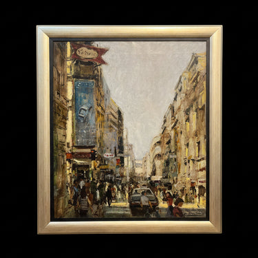 Fernando Morales Jordán - Óleo sobre tela ‘Centro de Santiago’ Colección Exclusiva