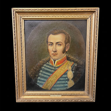 Fernando Ruiz - Óleo sobre tela retrato ‘José Miguel Carrera’ Consignación