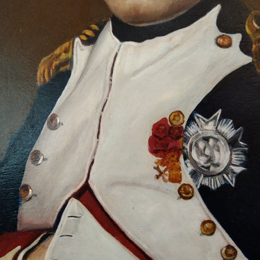 Fernando Ruíz - Retrato Napoleón Bonaparte óleo sobre madera Bucarest Art Gallery