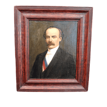 Fernando Ruíz - Retrato Presidente José Manuel Balmaceda óleo sobre madera Bucarest Art Gallery