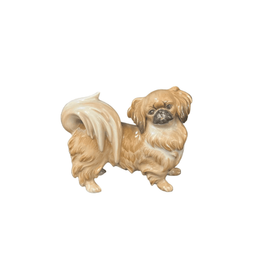 Figurita de porcelana Austriaca Augarten perrito Pekinés Bucarest Art & Antiques