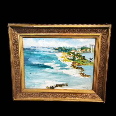 Fossa Calderón - Óleo sobre madera 'Borde costero' Bucarest Art & Antiques