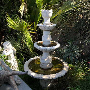 Fuente de agua flor de loto Especial Jardín