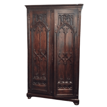 Gran alacena s.XIX roble francés tallado a mano estilo gótico Bucarest Art & Antiques