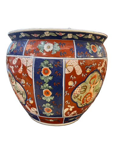 Gran pecera de porcelana china pintada a mano Imarí Bucarest Art & Antiques