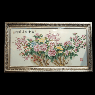 Gran porcelana china flores pintadas a mano contemporáneo Colección Exclusiva