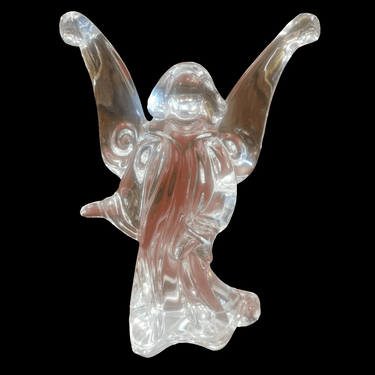 Hermosa figurita de ángel de Cristal Baccarat Bucarest Art & Antiques
