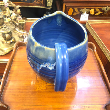 Jarro azul francés cerámica gres esmaltado Bucarest Art Gallery