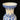 Jarrón chino contemporáneo blanco y azul diseño aves Bucarest Art & Antiques