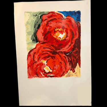 José Szlam - Serigrafía "Rosas rojas" Bucarest Art Gallery